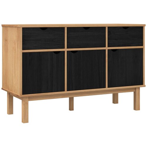 vidaXL Strani &scaron;al OTTA Rjava in črna 114 x 43 x 73,5 cm, (5000217327) Cene