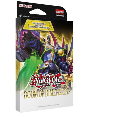 Yugioh TCG Doom of Dimensions Tuckbox, 3 booster paketa Cijene