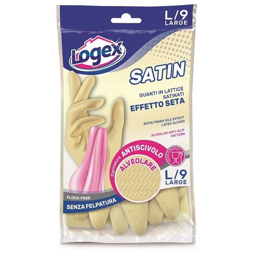 Logex satin gumene rukavice sa pamucnom postavom (L) Cene