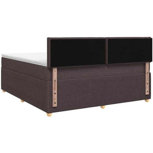  Boxspring krevet s madracem Tamno smeđa 180 x 200 cm Tkanina - Tamno smeđa 180 x 200 cm Dizajn linija Slike