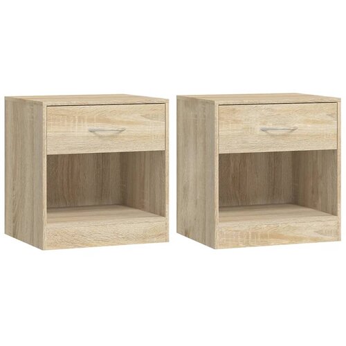 vidaXL 242546 Nightstand 2 pcs with Drawer Oak Colour Cijene