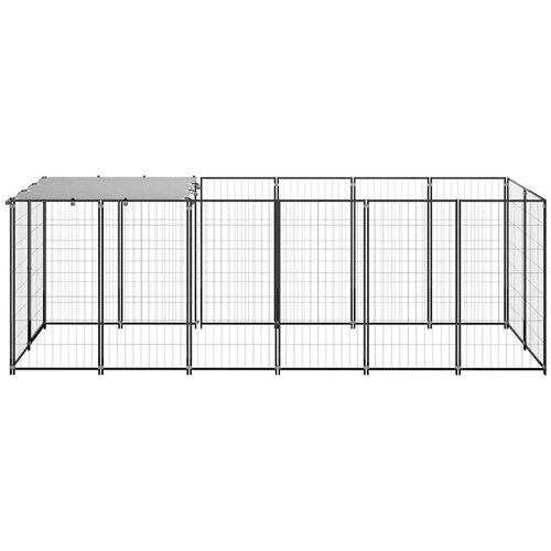  Kavez za pse crni 330 x 110 x 110 cm čelični Slike