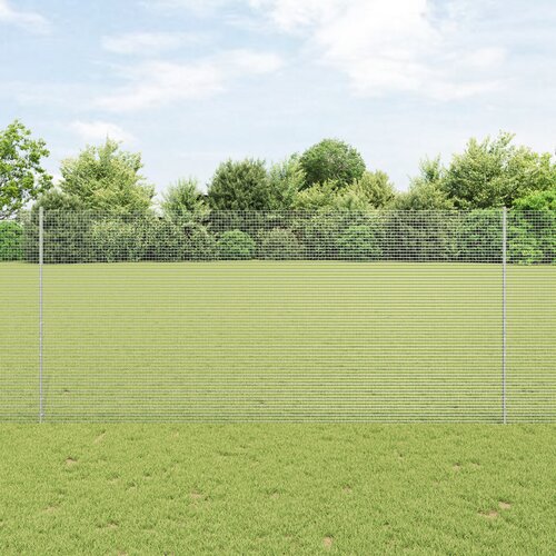 vidaXL varjena žična ograja z 44 u stebrički siva 1.4x50 m jeklo Cene