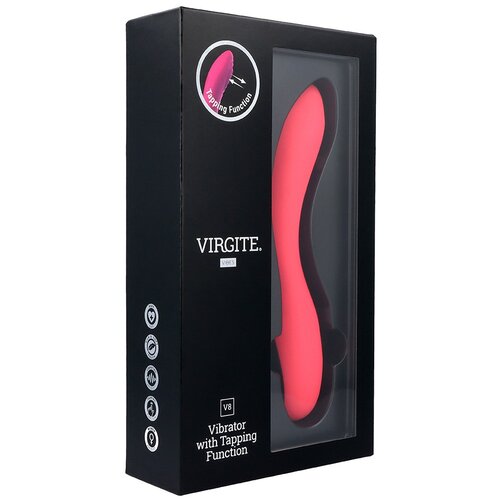 Virgite Essentials Vibrator Virgite With Tapping Function V8 Pink Slike