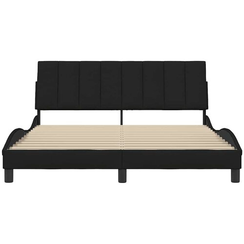 VidaXL okvir za krevet bez madraca crni 160x200 cm od tkanine Slike