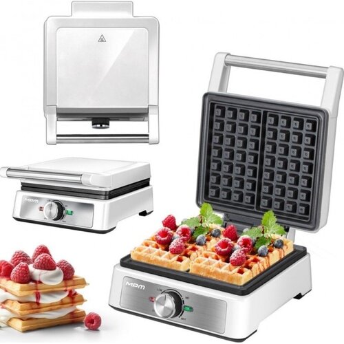 MPM MGO-41 aparat za vaflje 1600 W, 2 globoka vaflja, termostat &ndash; bela Cene