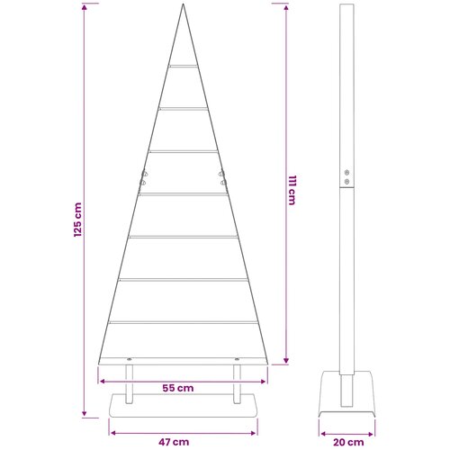  Metalna božićna jelka KUOPIO 125 cm Čelik Zlatno Slike