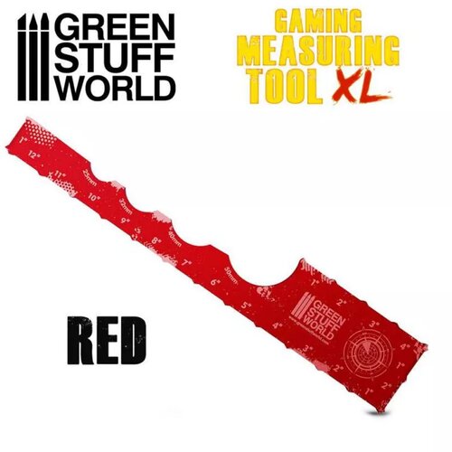 Green Stuff World Gaming Measuring Tool - RED (thickness 3mm) 12 inches Slike
