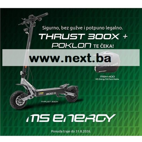 Ms Energy e-romobil Thrust 300X + POKLON MSH-400 kaciga Cijene