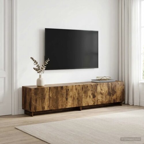  TV stalak 180 x 34 5 x 40 cm Dimljeni hrast Konstruirano drvo - Dimljeni hrast 179.5 x 34.5 x 40 cm Cene
