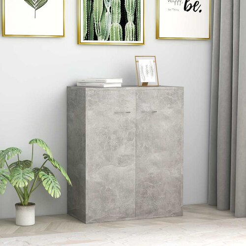  Komoda siva boja betona 60 x 30 x 75 cm od konstruiranog drva Slike