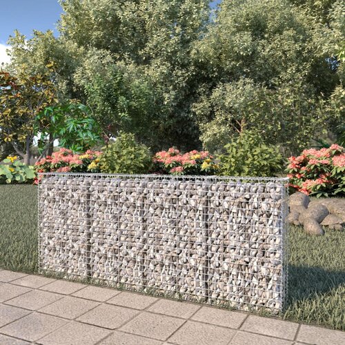 vidaXL gabionski zid s poklopcima od pocinčanog čelika 200 x 20 x 85 cm Cijene