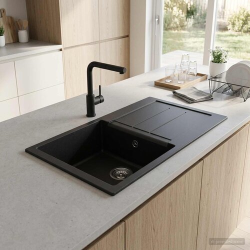  Jednostruki kuhinjski sudoper Granite 78 x 50 x 20 cm Grafitna Cijene