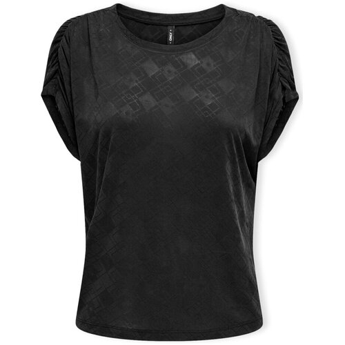 Only Topi & Bluze Top Free Life S/S - Black Črna Cene