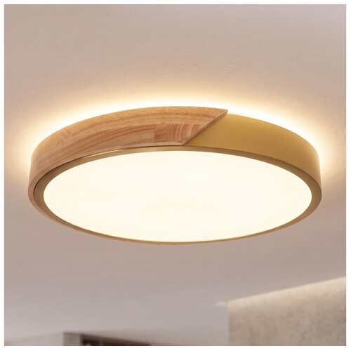 Brilagi LED plafonsko svetlo PILANA LED/24W/230V hrast/zlatna prečnik 30 cm Slike