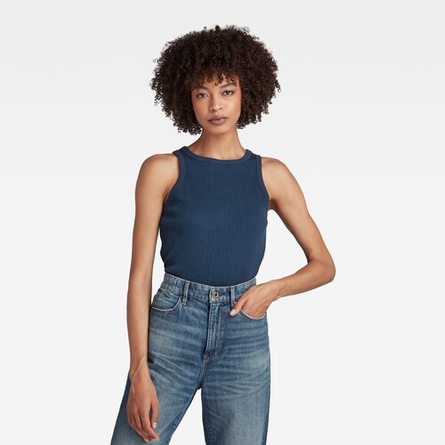 G-star Tank top - Engineered rib tank top blue Cene