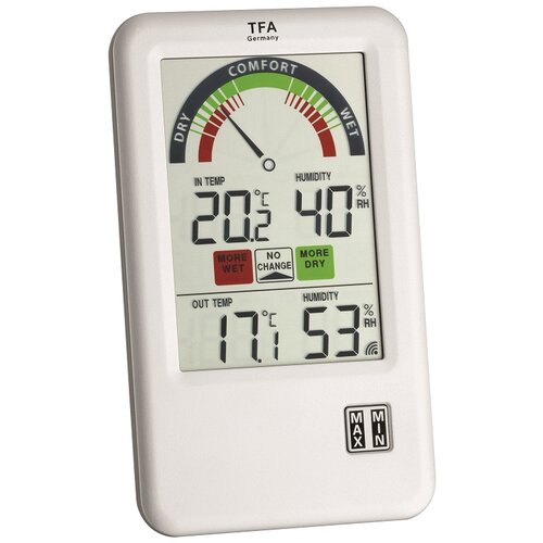 TFA digitalni termometer-higrometer (15,8 cm, bel, z baterijami) Slike