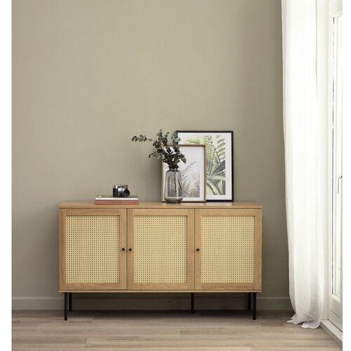 Unique Furniture Nizka komoda v hrastovem dekorju 140x80 cm Pensacola &amp;ndash; Slike