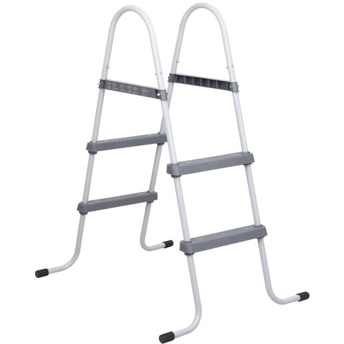  Lestev za bazen siva 84 cm jeklo Cene