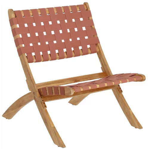 Kave Home terakota vrtna sklopiva stolica od bagremovog drveta Chabeli