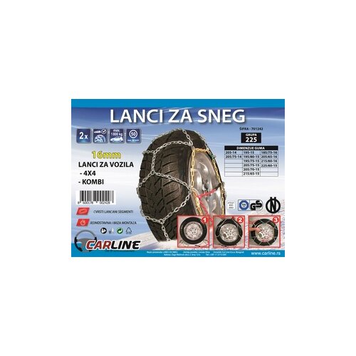  Lanci za sneg za 4x4 i laka dostavna vozila grupa 225 - 16mm Cene