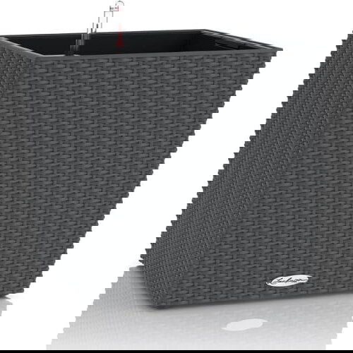 LECHUZA Okrasni lonec CUBE Cottage 30 komplet - Granitno siva Cene