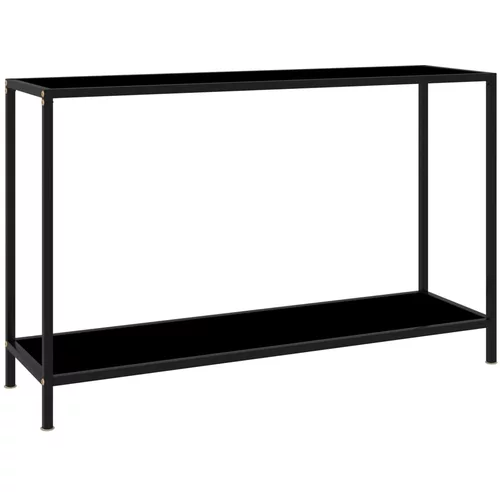  Konzolni stol crni 120 x 35 x 75 cm od kaljenog stakla