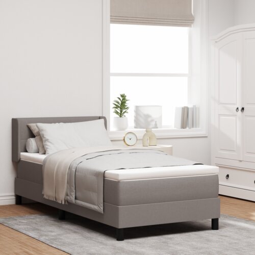 Box Postelja boxspring z vzmetnico z vzmetnico Taupe 100 x 200 cm, (5000128439) Cene