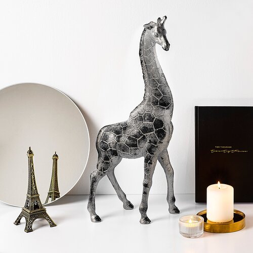 Atelier Del Sofa dekorativna figura giraffe 3, 20x45x8 cm, srebrna Slike