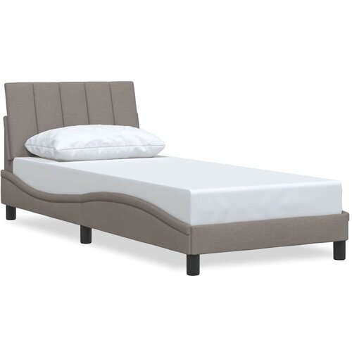 Maison Chic Posteljni okvir - Enojna postelja - Postelja za odrasle brez vzmetnice Taupe 90x190 cm Tkanina-J7661, (21761164) Cene