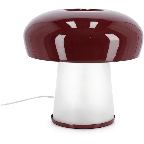 BIZZOTTO Bordo rdeča kovinska namizna svetilka s steklenim senčilom (vi&amp;scaron;ina 35 cm) Clevely &amp;ndash; Slike