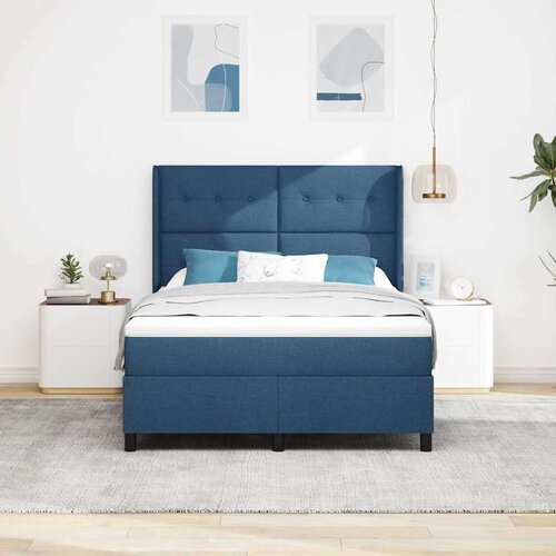 Box spring krevet s madracem Plava 140 x 190 cm tkanina Slike