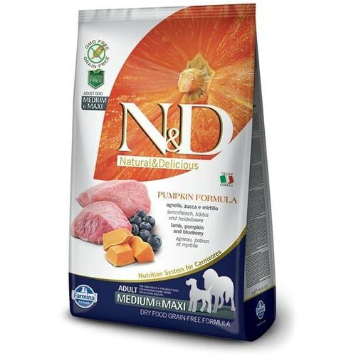 Farmina n&d medium maxi adult hrana za pse, ukus jagnjetine i bundeve, 2.5kg Slike