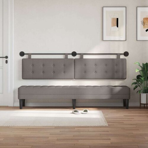  Držeće uzglavlje Zidne Sivo-smeđa 210 x 55 x 5 cm tkanina - Sivo-smeđa 200 cm bez LED Slike