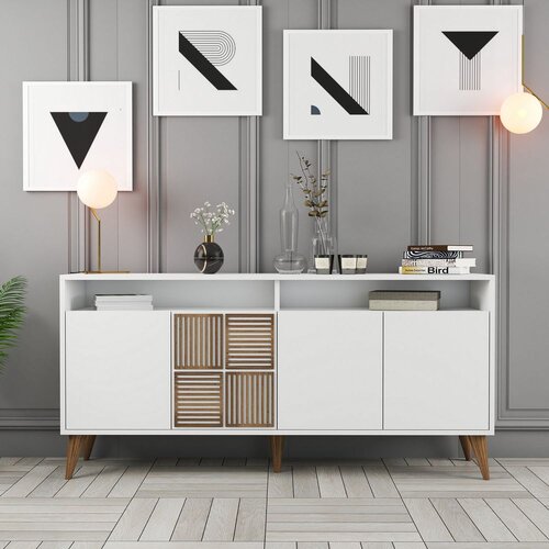 Woody Fashion Komoda Milan 160 White Slike