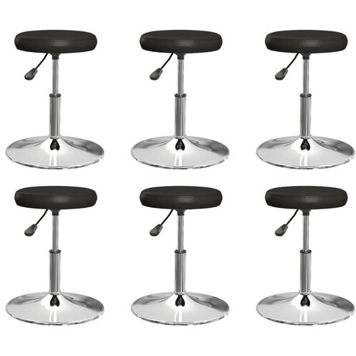 vidaXL Okretne stolice 6 kom crne od umjetne kože Cene