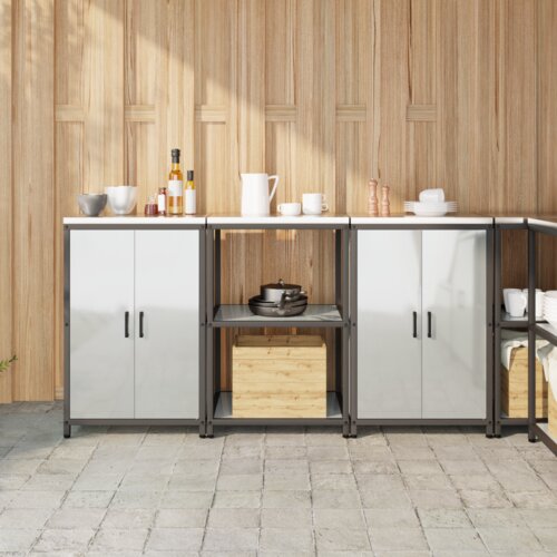  Kuhinjski set za pohranu 3 pcs Srebrna 180 x 50 x 92 cm Cijene
