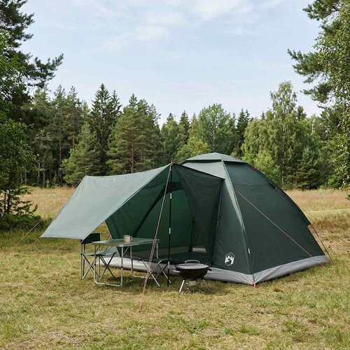 Kamping &amp;scaron;ator 4-osobni Maslinasto zelena Poliester i čelik Slike