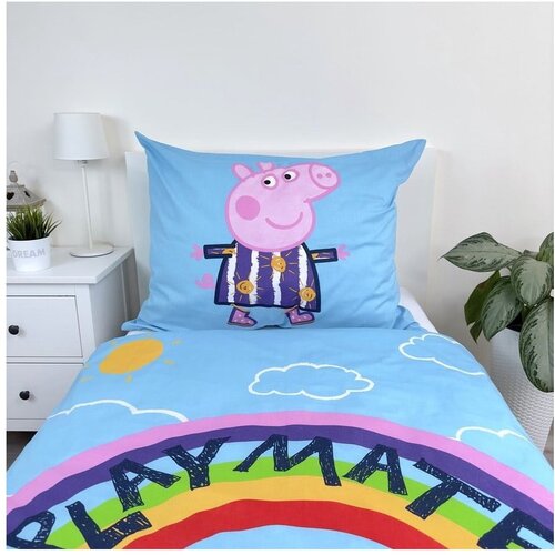 Jerry Fabrics Enojna bombažna otro&amp;scaron;ka posteljnina s svetlečim učinkom 140x200 cm Peppa Pig &amp;ndash; Slike