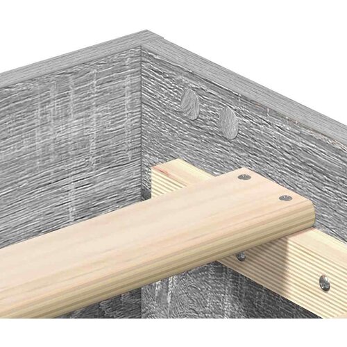 VidaXL Okvir kreveta bez madraca siva Sonoma 75x190 cm izrađeno drvo Slike