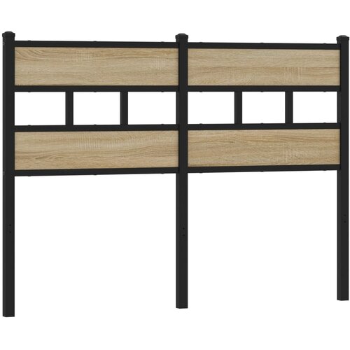 Maison Chic posteljno vzglavje - vzglavna omarica - nočna omarica sonoma hrast 120 cm železo/inženirski les, (21710199) Cene
