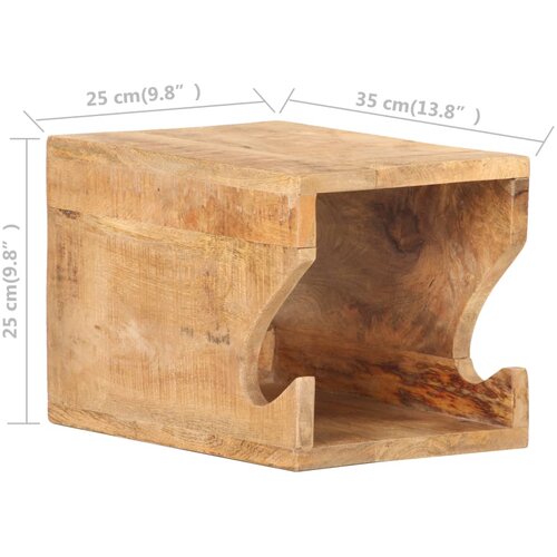  Zidni stalak za bicikl 35 x 25 x 25 cm masivno grubo drvo manga Slike