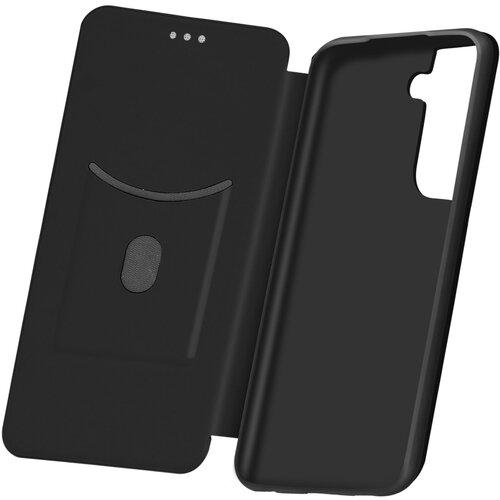 AVIZAR etui z ucinkom ogljika za samsung galaxy S21, preklop z držalom za kartico in zapestni trak s funkcijo stojala za video - crna, (20626164) Cene