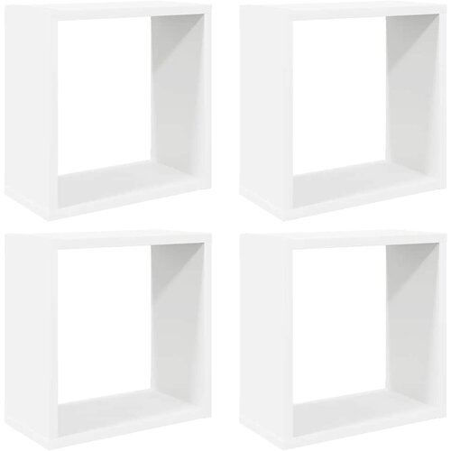  Kockaste zidne police 4 kom bijele 30 x 15 x 30 cm Slike