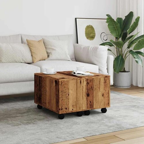 VidaXL Stol za kavu staro drvo 60x60x38 cm konstruiranog drva Slike