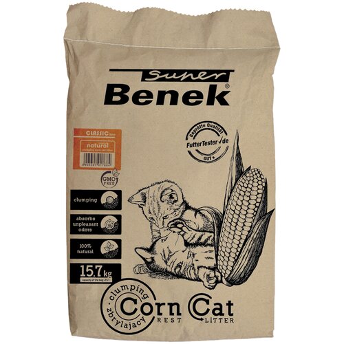Benek Super Corn Cat Natural - 25 l (pribl. 15,7 kg) Cene
