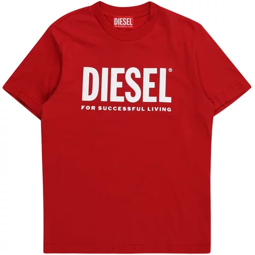 Diesel Majica 'LTGIM' rdeča / off-bela