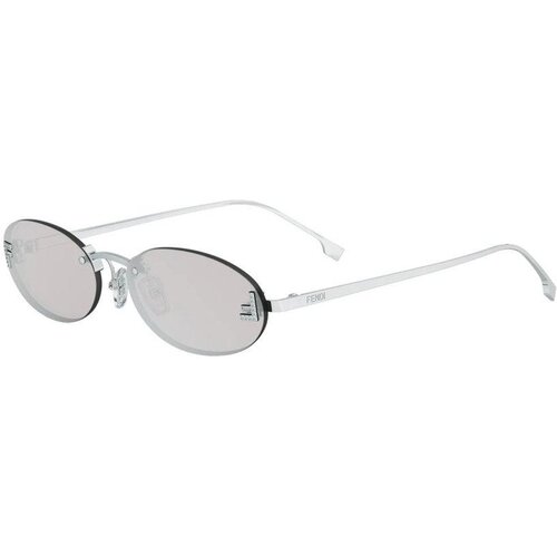 Fendi First Crystal Grey Oval Sunglasses - ONE SIZE (54) Slike
