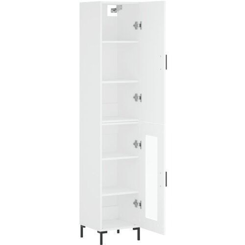  Visoka komoda bijeli 34,5x34x180 cm od konstruiranog drva Slike