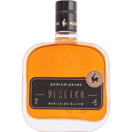Podrum Pevac Rakija Desetka &amp;Scaron;ljiva 40% vol, 700ml Slike